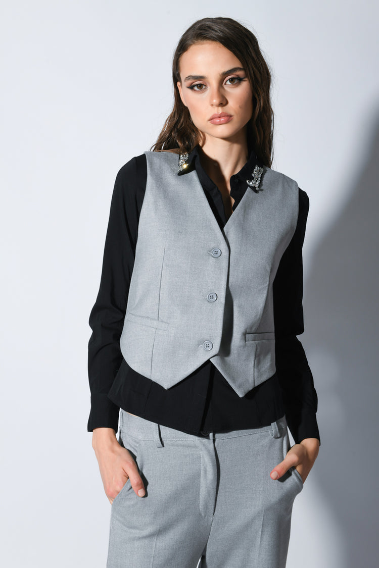 Gilet misto viscosa