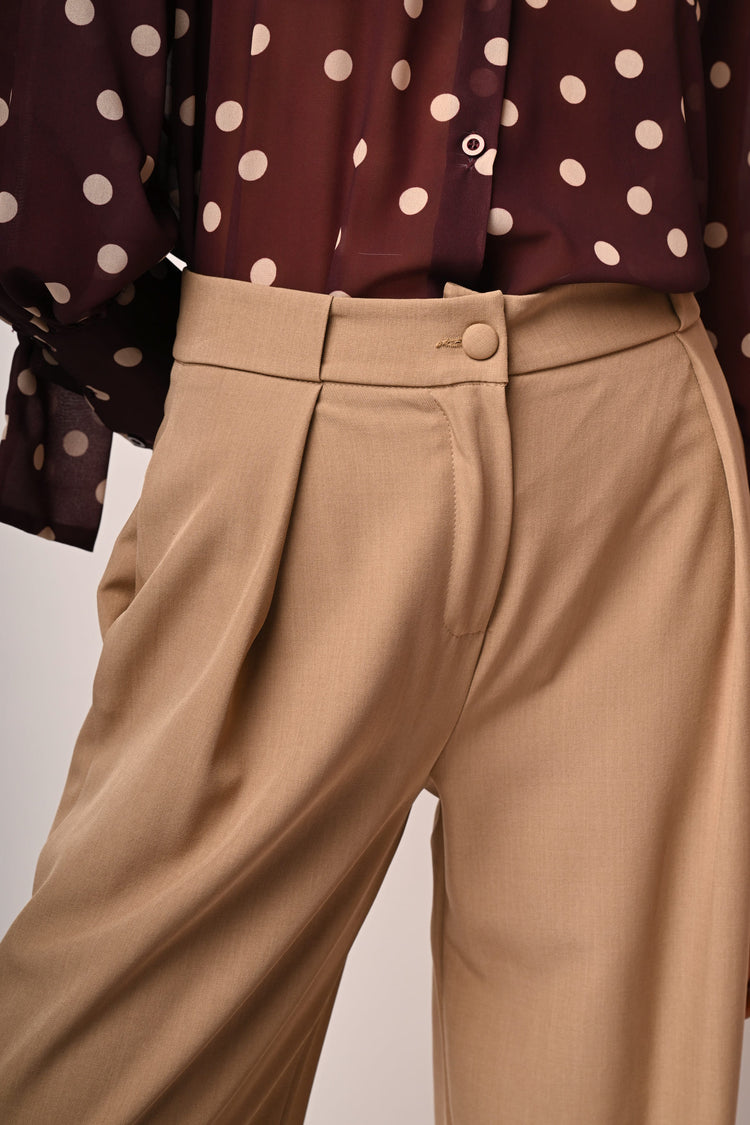Pantaloni palazzo con pinces