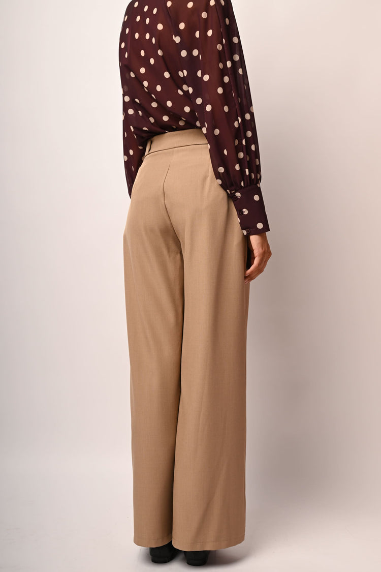 Pantaloni palazzo con pinces