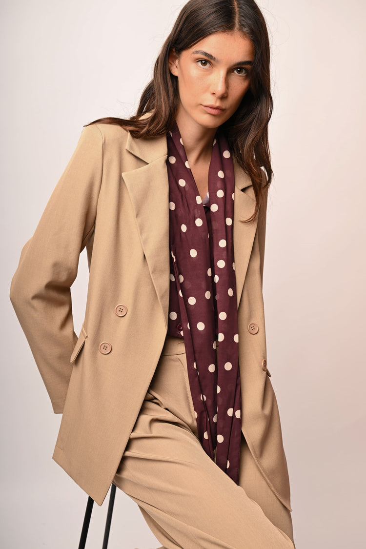Blazer oversize effetto doppiopetto