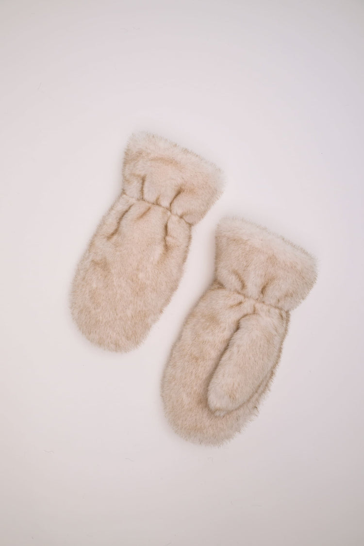 Guanti muffola in faux fur