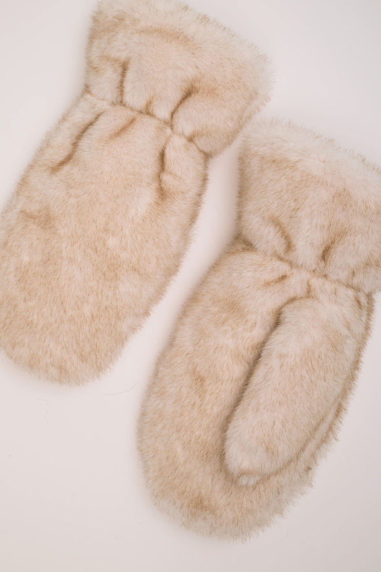 Guanti muffola in faux fur