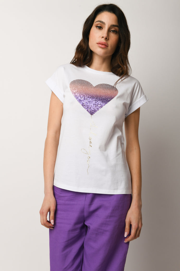 T-shirt I Love You in cotone