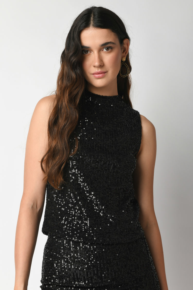 Top con paillettes