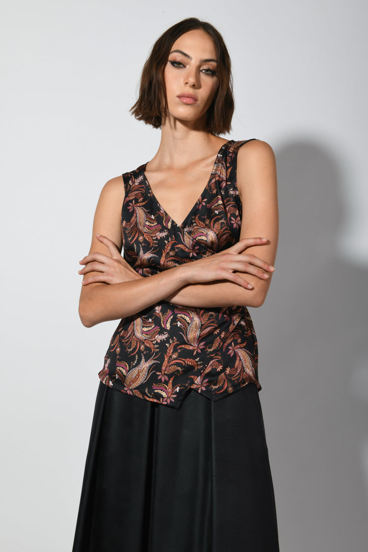 Top a stampa paisley